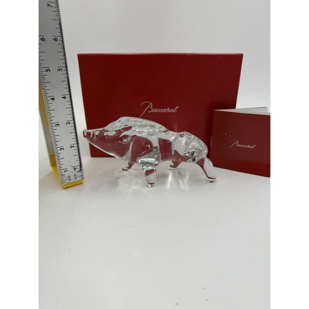 Baccarat France Crystal Zodiac Collection Clear Boar Figurine 2019 NIB Mint